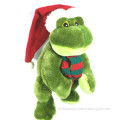 plush frog, green frog plush toy, Christmas frog
